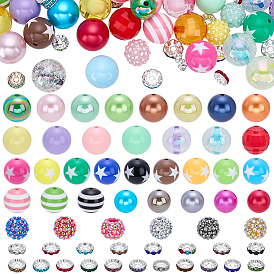 Наборы для находки бисера своими руками, в том числе акриловые бусины, Бусины со стразами из смолы, Латунные бусины разделители для поставки стразов, Бусины из cмолы