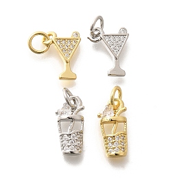 Латунные микропаве прозрачные подвески с фианитом, с целью перехода в кольце, долговечный, без свинца и без кадмия, чашка прелести