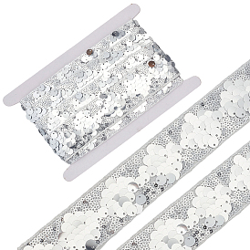 5ярды полиэстеровых и пластиковых лент для вышивки пайетками, картонная карточка
