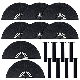 Складной веер из пластика и полиэстера, с бархатными упаковочными мешочками, для вечеринки свадебное танцевальное украшение