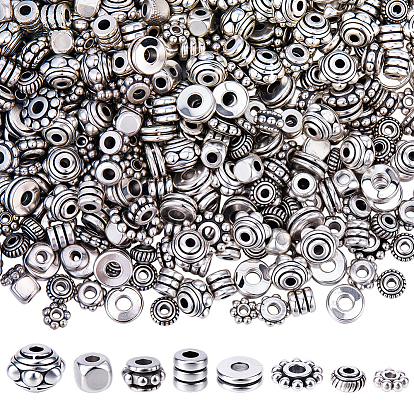400 шт 8 стиль бусины-распорки сплава тибетского стиля, разнообразные, без кадмия и без свинца