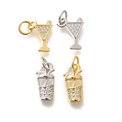 Латунные микропаве прозрачные подвески с фианитом, с целью перехода в кольце, долговечный, без свинца и без кадмия, чашка прелести