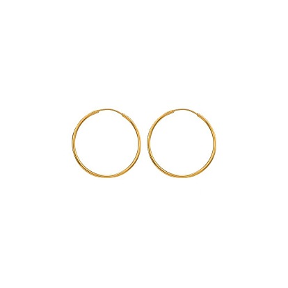 Minimalist Stainless Steel Circle Earrings - European and American Fashion Design