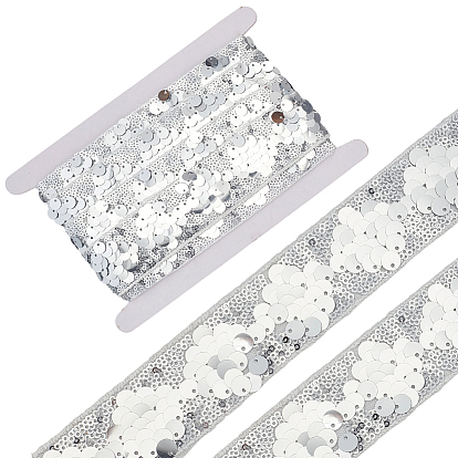 5ярды полиэстеровых и пластиковых лент для вышивки пайетками, картонная карточка