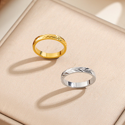 201 кольца для пальцев из нержавеющей стали для женщин, цвет пшеницы