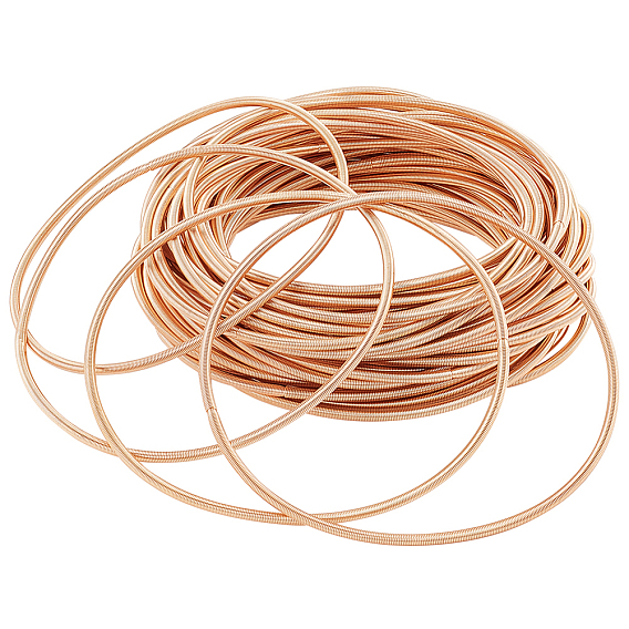 50 браслеты из пружинных нитей, минималистские браслеты, стальная французская проволока каркасная проволока, для штабелируемого ношения