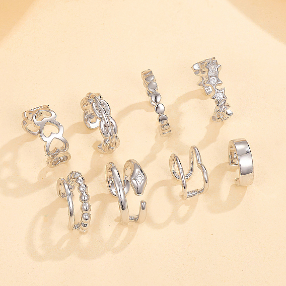 925 серьги из серебра 925 пробы, модный простой крутой непирсинг, серебряные