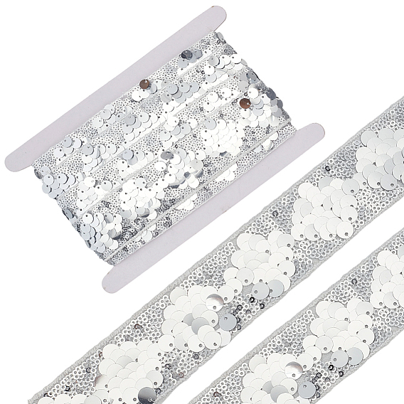 5ярды полиэстеровых и пластиковых лент для вышивки пайетками, картонная карточка