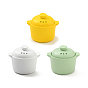 Mini Alloy Display Decorations, Dollhouse Accessories, for Home Office Tabletop, Pot with Lid