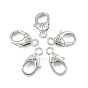 SHEGRACE Brass Lobster Claw Clasps, Cadmium Free & Nickel Free & Lead Free, Long-Lasting Plated