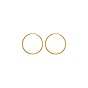 Minimalist Stainless Steel Circle Earrings - European and American Fashion Design