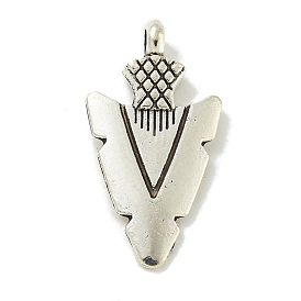 Tibetan Style Alloy Pendants, Cadmium Free & Lead Free, Arrowhead Shapes