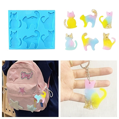 Pendentifs bricolage moule en silicone de qualité alimentaire, moules de résine, pour la résine UV, fabrication artisanale de résine époxy