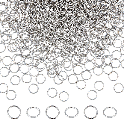 1200pcs 304 anneaux de saut ouverts en acier inoxydable, ronde