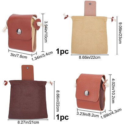 Gorgecraft 2 шт 2 цвета холст и искусственная кожа складные сумки для хранения инструментов, со шнурком, прямоугольные