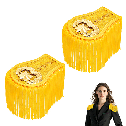 Погоны с полиэстеровыми кисточками, наплечные значки, с брошью