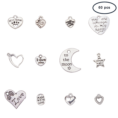 Tibetan Style Alloy Pendants, Mixed Shape
