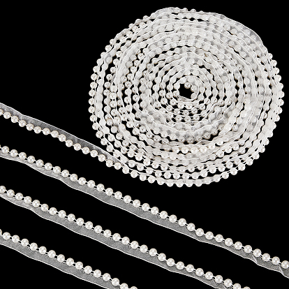 10 лента из полиэстера в ярдах, с абс пластиковой имитации жемчужина круглые бусины, аксессуары для одежды