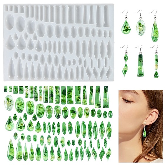 Кулон силиконовые формы, формы для литья подсвечников из смолы, для уф-смолы, изготовление изделий из эпоксидной смолы, прямоугольник, овал и капля