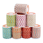8 рулоны 8 цвета 4 корд поликоттоновый, двухслойный, металлический корд, веревка ручной работы макраме, для гобелена вешалка для растений, вязание ниток своими руками