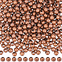 600Pcs Brass Smooth Round Beads, Seamed Spacer Beads