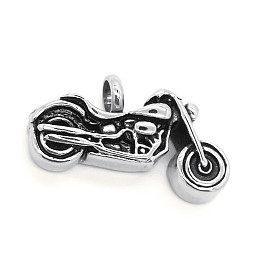 Openable Stainless Steel Memorial Urn Ashes Pendants, Motorbike