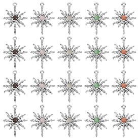Подвески кошачий глаз, со сплавочной фурнитурой, солнце