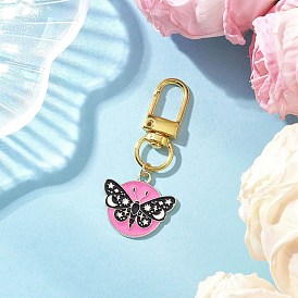 Подвески из сплава с эмалью, с поворотными застежками, бабочка, золотые