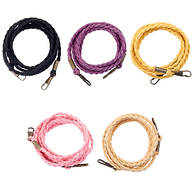 Polyester Cord Chain Short Thick Shoulder Strap, with Metal Clasp, Replacement Handbag Decoration Bags Straps