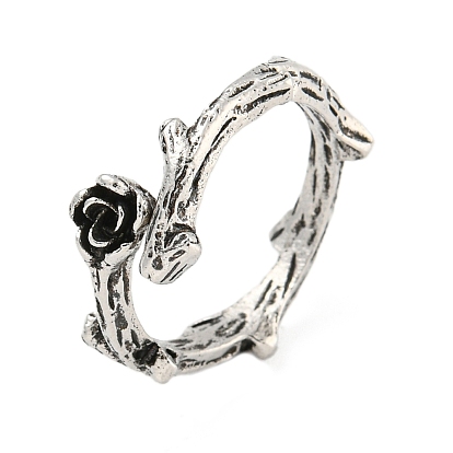 Alloy Finger Rings for Women, Flower