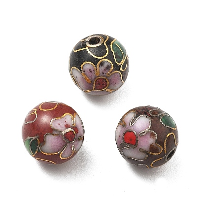 Бусины ручной работы перегородчатой, круглые