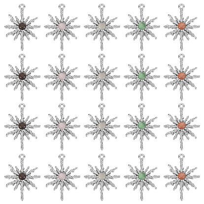 Подвески кошачий глаз, со сплавочной фурнитурой, солнце