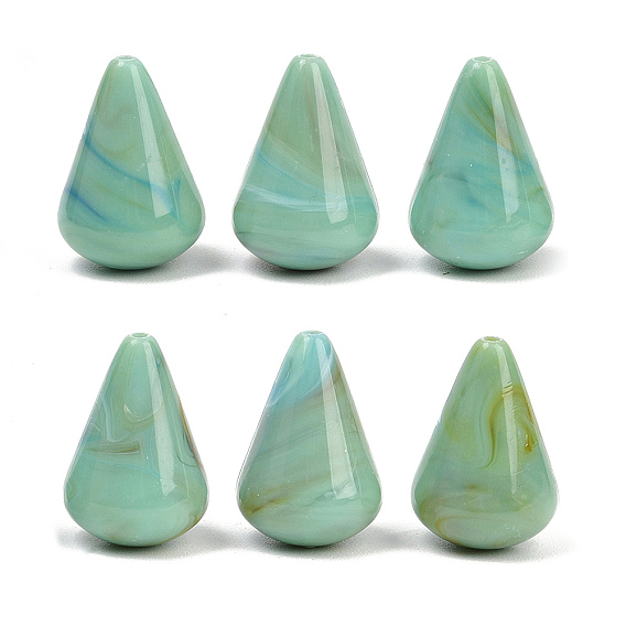 Двухцветные непрозрачные акриловые бусины, имитирующие драгоценные камни, слеза