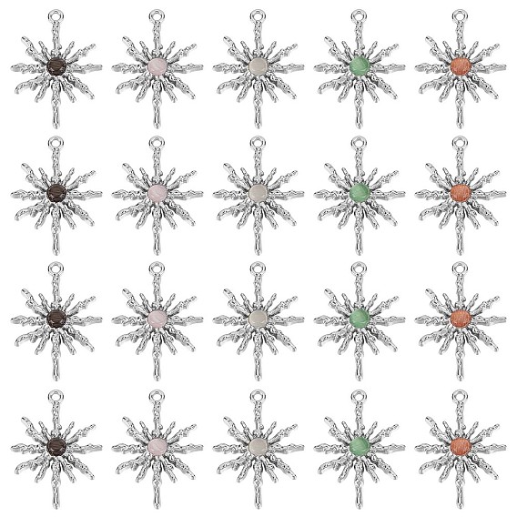 Подвески кошачий глаз, со сплавочной фурнитурой, солнце