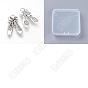 100Pcs Tibetan Style Alloy Pendants, Cadmium Free & Lead Free, Ballet Dance Shoes with Bowknot