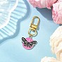 Подвески из сплава с эмалью, с поворотными застежками, бабочка, золотые