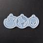 DIY Duck & Earth & Face Pendant Silhouette Silicone Molds, Quicksand Molds, Resin Casting Molds, for UV Resin & Epoxy Resin Craft Making
