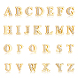 Alloy Slide Charms, with Crystal Rhinestone and Initial Letter A~Z