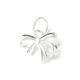 925 подвески в виде бантика из стерлингового серебра, с прыжковых колец