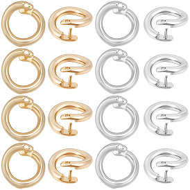 30шт. 2 цвета латунные застежки-кнопки, кольцо