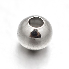 Round 303 Stainless Steel Spacer Beads, 4mm, Hole: 1.5mm