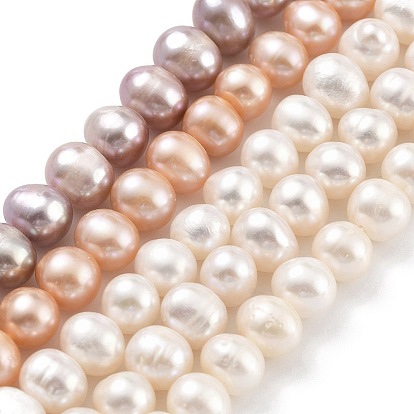 Нити из натурального культивированного пресноводного жемчуга, картофель