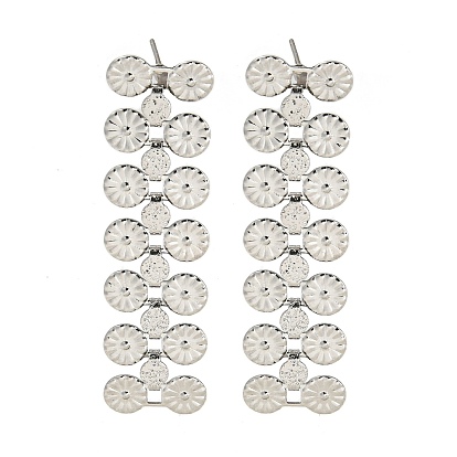 304 из нержавеющей стали серьги, для женщин, плоско-круглые