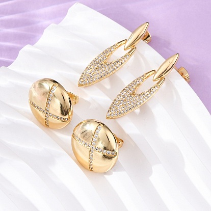 Серьги-гвоздики из циркония, реальный 18 k позолоченный