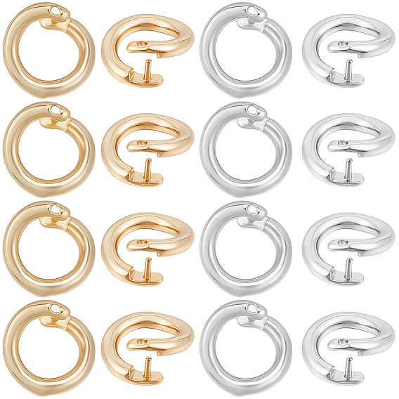 30шт. 2 цвета латунные застежки-кнопки, кольцо