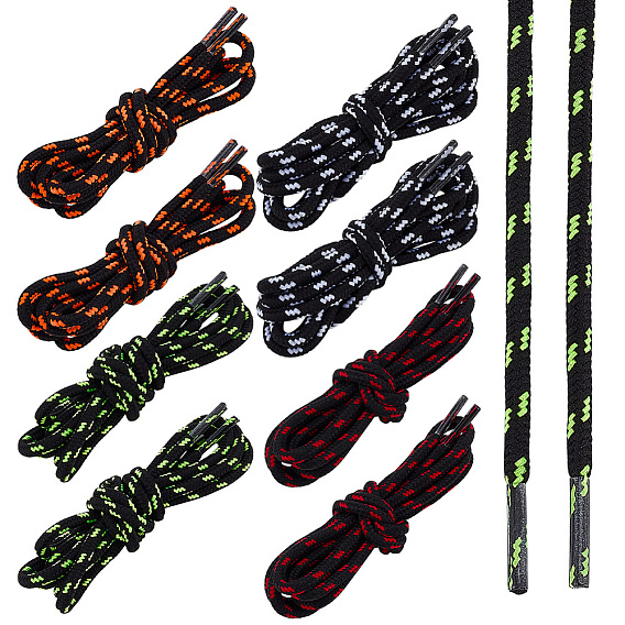 8 пары 4 цветные полиэстеровые шнурки