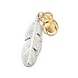 Ion Plating(IP) 304 Stainless Steel Pendants, with Jump Ring, Feather & Ladybug