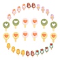 32Pcs 8 Style Opaque Resin Cabochons, Lollipop & Ice Cream