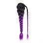 Colorful Three-Strand Braided Synthetic Hair Extension for African Women's Long Ponytail Hairstyle