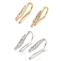 Латунь микро проложить кубического циркония серьги крючки, проволока для ушей с петлями, без кадмия, без никеля и без свинца